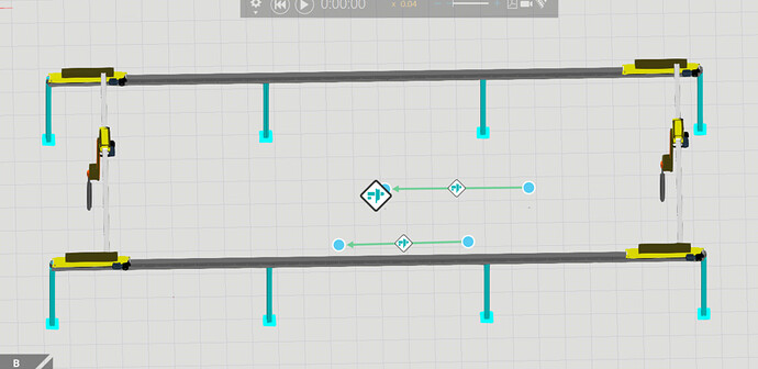 如何在双轨运输控制器上指定不同的顶吊轮胎起重机执行流程？- Process Modeling
